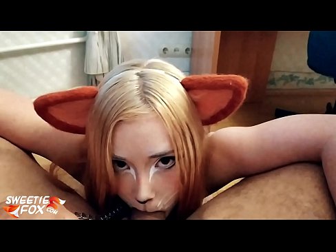 ❤️ Кіцуне ковтає член і кончить в рот Порно-відео у нас ❌❤